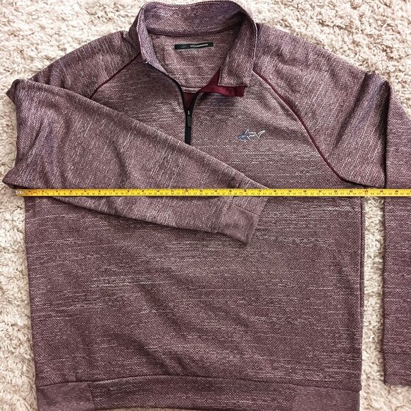 Greg Norman Mens Sweater Size Large Burgandy 1/4 Zip Pullover Preppy Golf Sports - Picture 8 of 10